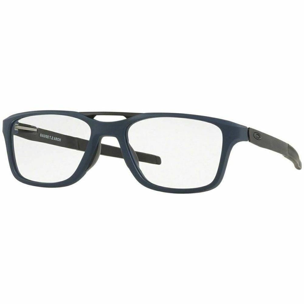 Oakley Rectangular Eyeglasses Blue W/Demo Lens